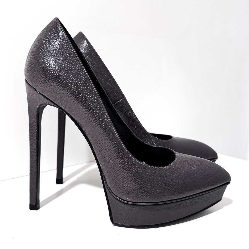 SAINT LAURENT Janis leather heels